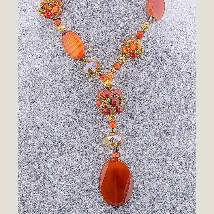 🏷️️ Намисто Сердолік 55 см ss_11764