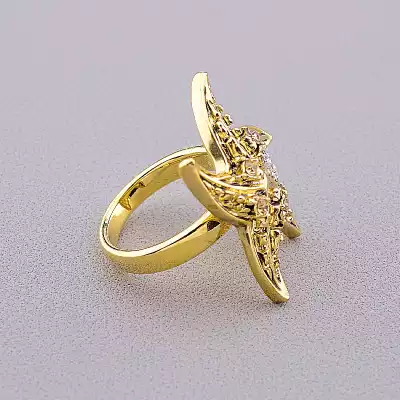 🏷️️ Каблучка морська зірка Сrystal F-82340