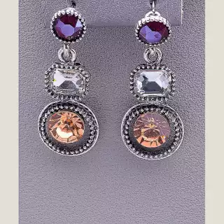 Сережки пусети Juleeze Фіаніт (родій)