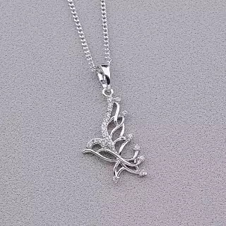 Підвіска пташка Xuping Фіаніт 45 см (родій)