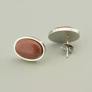 Сережки пусети Авантюрин