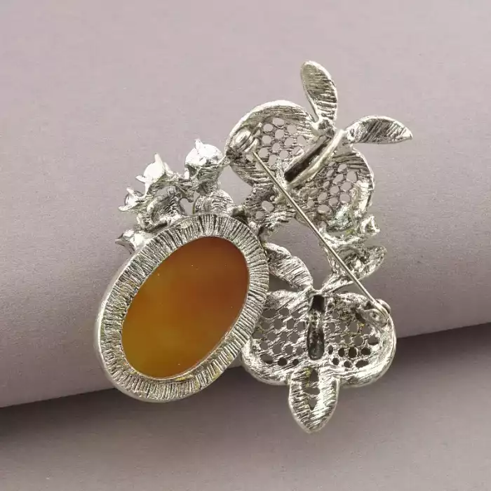 🏷️️ Брошка метелики Сердолік 60х50 мм ss_73333