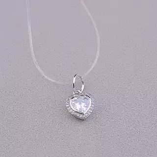 Підвіска Фіаніт 40 см (родій)