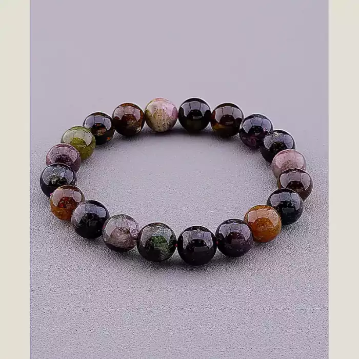 🏷️️ Браслет резинка Турмалин 18 см ss_75363