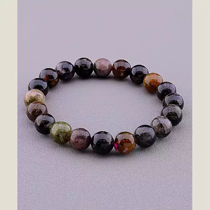 🏷️️ Браслет резинка Турмалин 18 см ss_75363