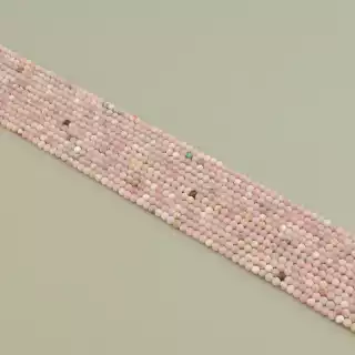 Намистини Морганіт 39 см. 3мм. на нитці (натуральне каміння, без застібки)