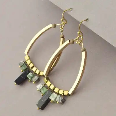 🏷️️ Сережки петельки Stainless Steel Говлит F-86183