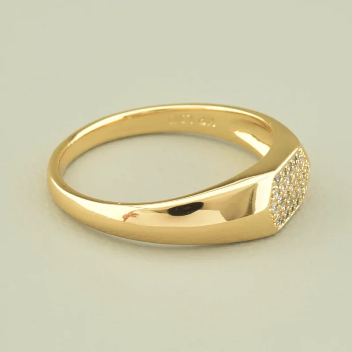 🏷️️ Каблучка медична сталь Xuping Фіаніт (позолота 18к) ss_102562