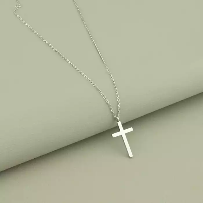 🏷️️ Підвіска хрестик Xuping 46 см (родій) ss_102779