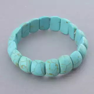Браслет резинка Бірюза 18 см.