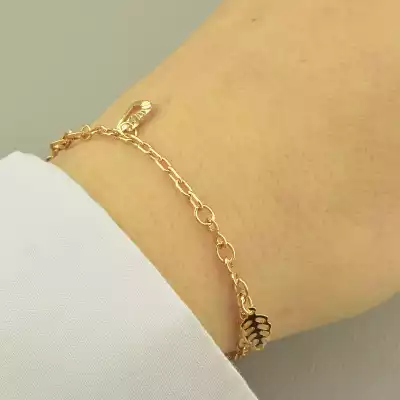 🏷️️ Браслет з карабіном Xuping 17 см. (позолота 18к) F-102984