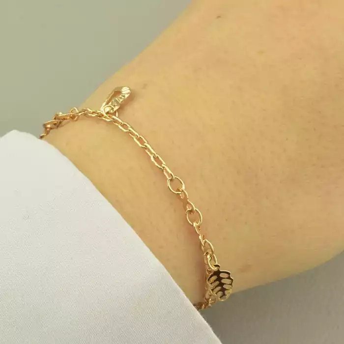 🏷️️ Браслет з карабіном Xuping 17 см. (позолота 18к) ss_102984