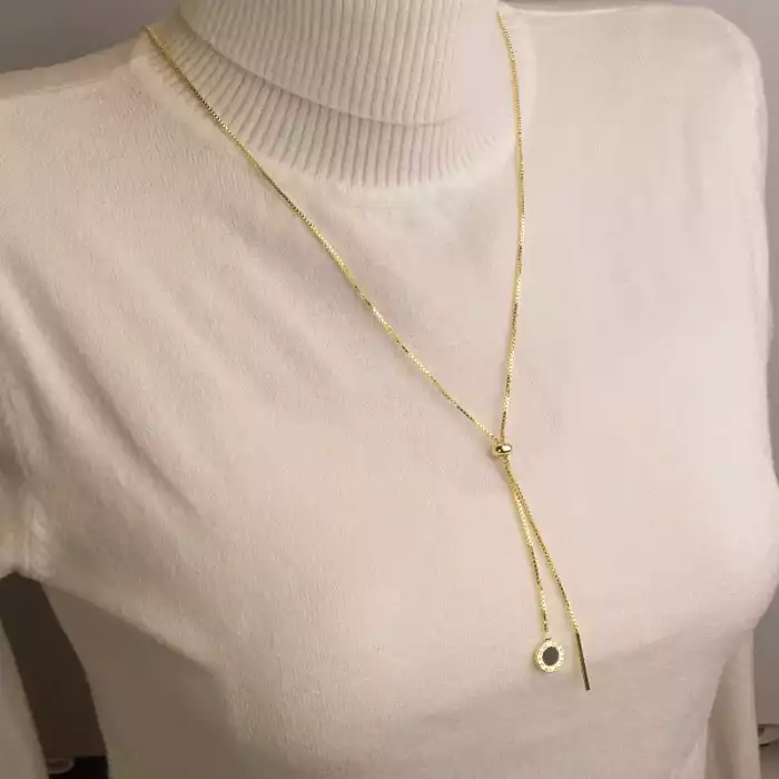 🏷️️ Підвіска Saiya емаль 74 см (позолота 18к лимонна) ss_95700