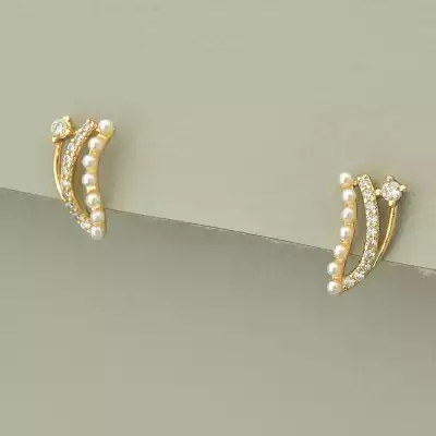 🏷️️ Сережки пусети Xuping Фіаніт (позолота 18к) F-103502