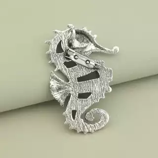 Брошка-кулон морський коник Галіотіс 55x35мм.