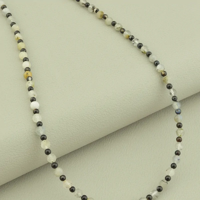 🏷️️ Підвіска з лабрадором та агатом (срібло 925, 42 см) ss_104657