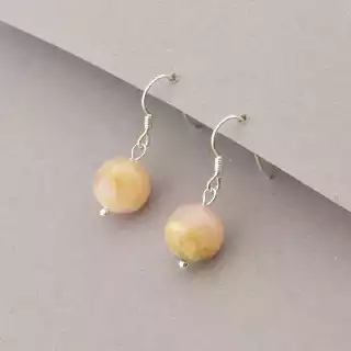 Сережки петля Опал (срібло 925 проба)