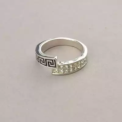 🏷️️ Набір Підвіска+Каблучка+Сережки Winniana (родій з фіанітами), 45 см F-105208