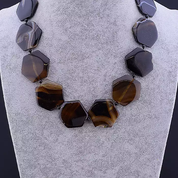 🏷️️ Намисто Агат 48 см F-105471