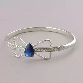 Браслет шарнірний Xuping Фіаніт 17 см (родій)