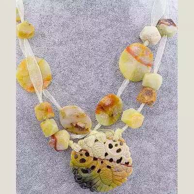 🏷️️ Намисто Яшма 68 см F-59021