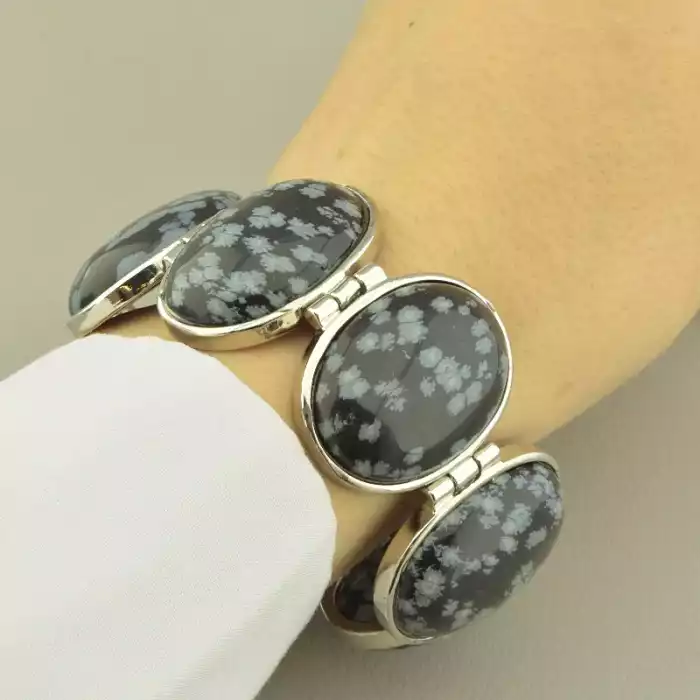 🏷️️ Браслет петля Обсідіан 20 см. ss_97963