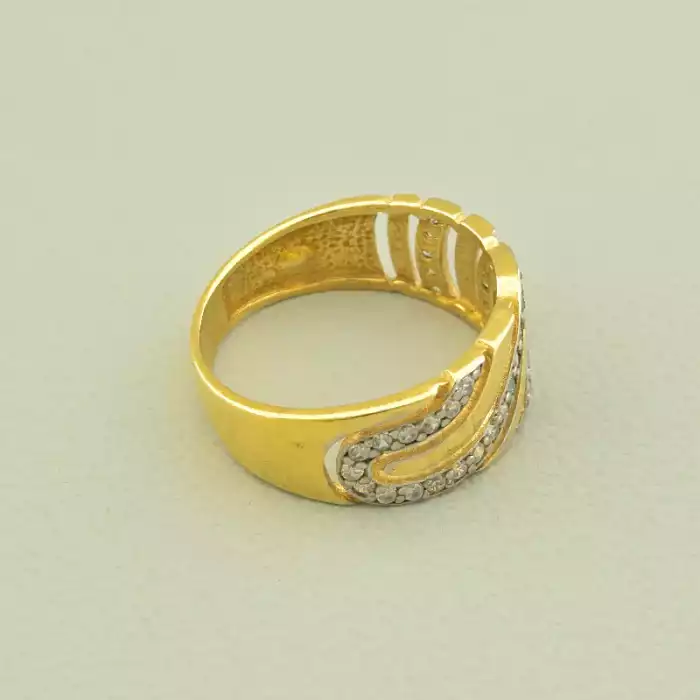 🏷️️ Каблучка Vogue Фіаніт (позолота лимонна 18к) ss_98064