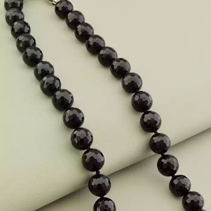 🏷️️ Намисто Агат, Фіаніт 45 см F-106180