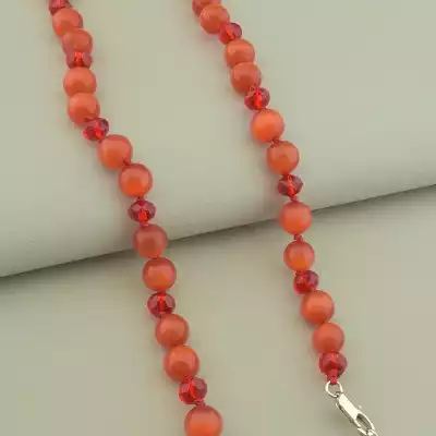 🏷️️ Намисто Котяче око, Чеський кришталь 64 см. F-98575