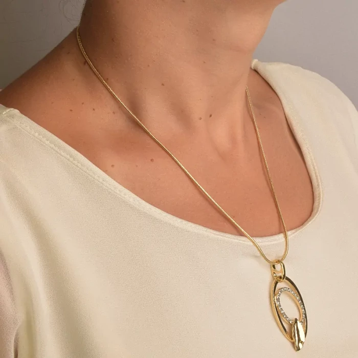 🏷️️ Підвіска + Сережки Winniana Фіаніт 45 см. ss_91955