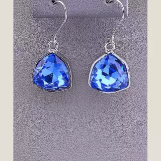 Сережки петельки Juleeze Фіаніт (родій)