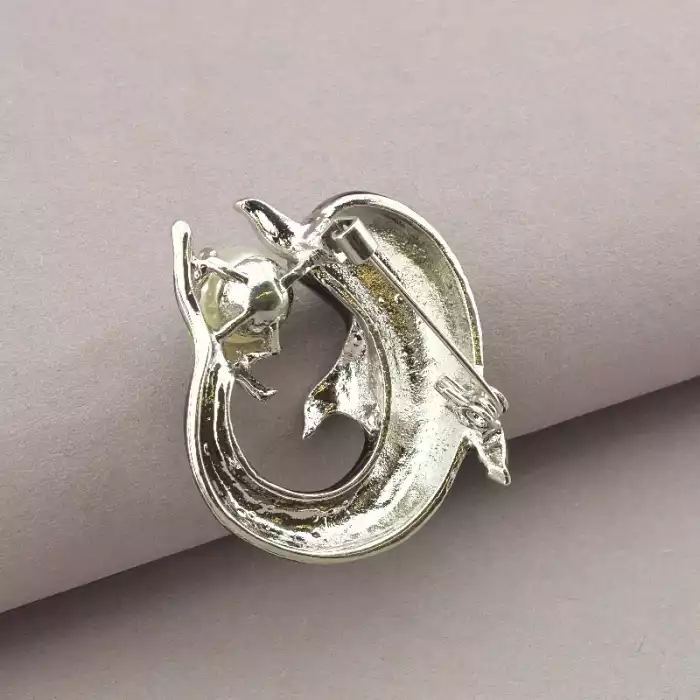 🏷️️ Брошка дельфін Майорка 40х35 мм ss_74120