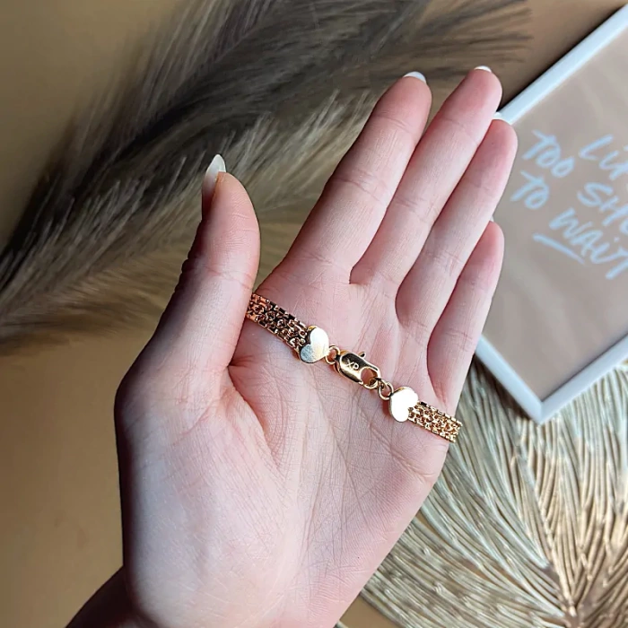 🏷️️ Браслет з карабіном Xuping 19 см (позолота 18к) ss_83442