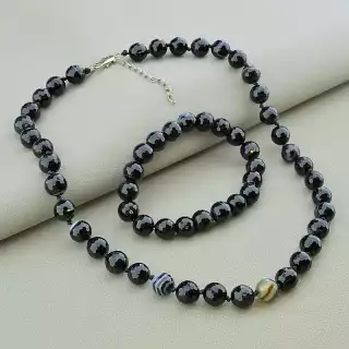 Намисто + Браслет Агат 47 см