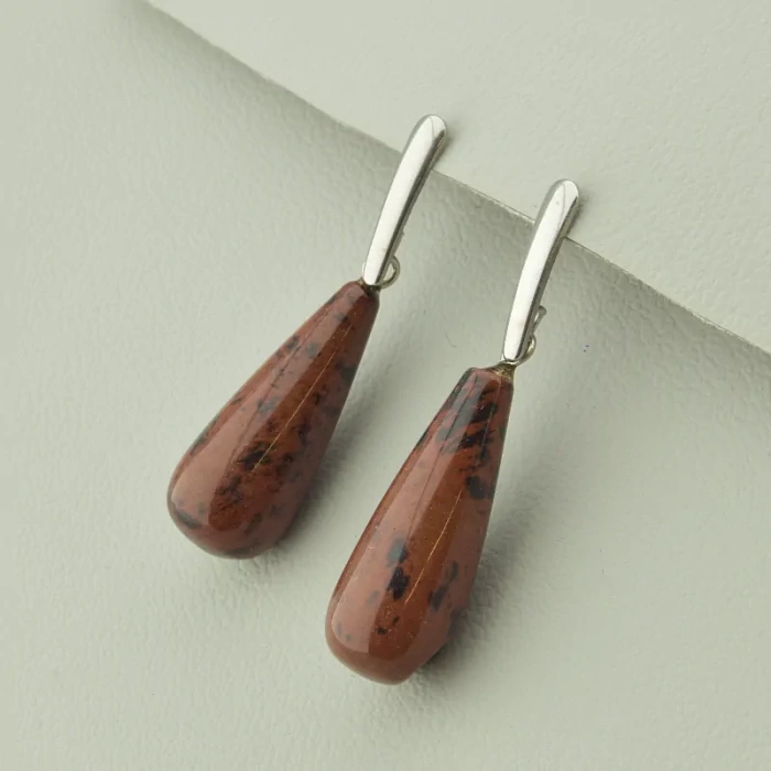 Сережки Stainless Steel Обсідіан ss_64353 ss_64353