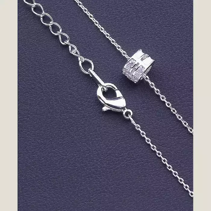 🏷️️ Підвіска Фіаніт 40 см (срібло) ss_64458