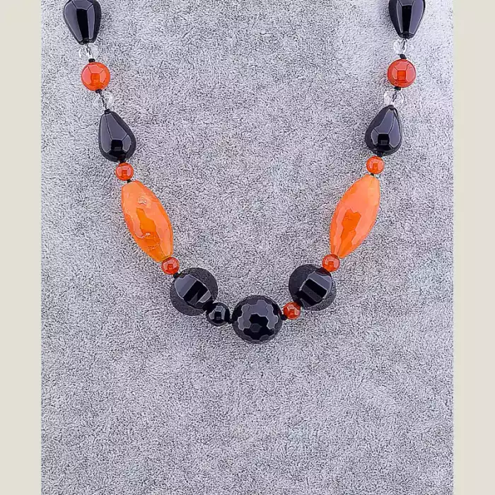 🏷️️ Намисто Агат, Сердолік 52 см ss_52549