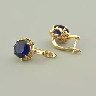 Сережки на англійській застібці Фіаніт Xuping (позолота 18к)