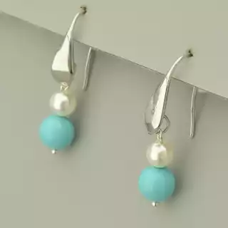 Сережки висюльки петля Майорка (родій)