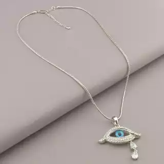 Підвіска всевидюче око Winniana Фіаніт 45 см (родій)