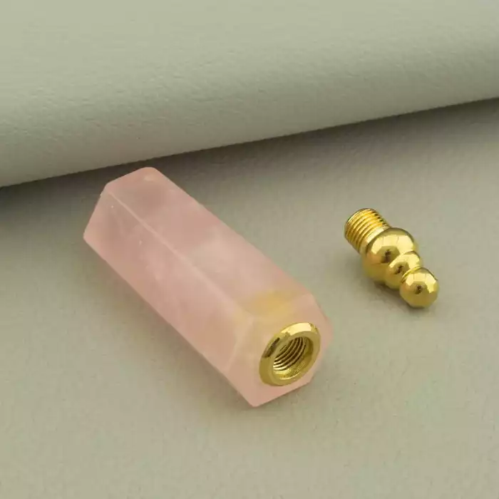 🏷️️ Кулон пляшечка Рожевий кварц 45x12мм. ss_102780