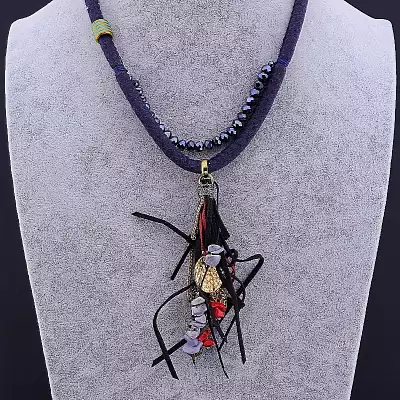 🏷️️ Підвіска замш 45 см Hand Made F-18246