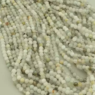 🏷️️ Намистини Кварц 40 см. 3,5 мм. на нитці (натуральне каміння, без застібки) F-103086