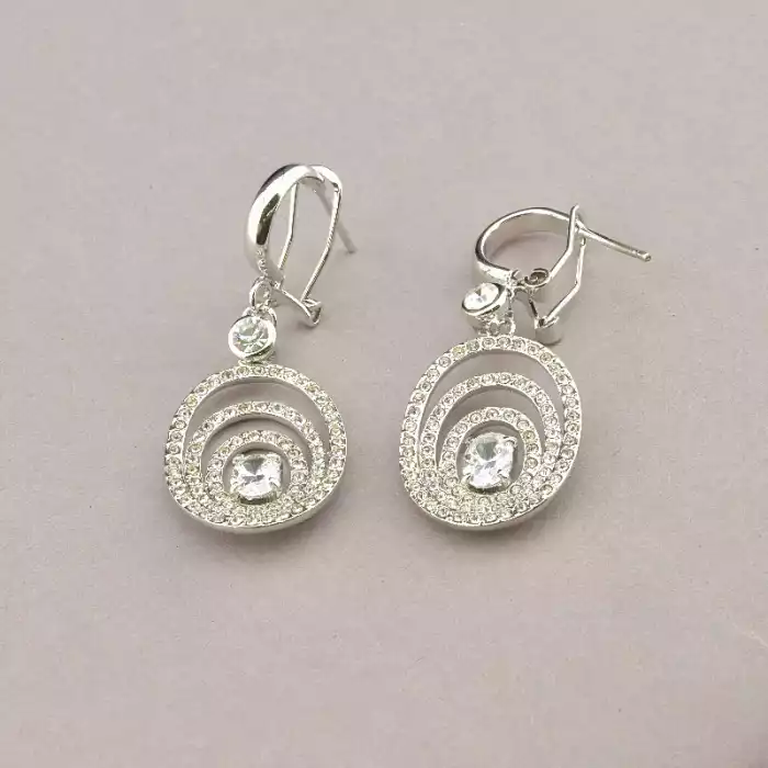 🏷️️ Підвіска + Сережки Winniana Фіаніт 46 см. ss_88654