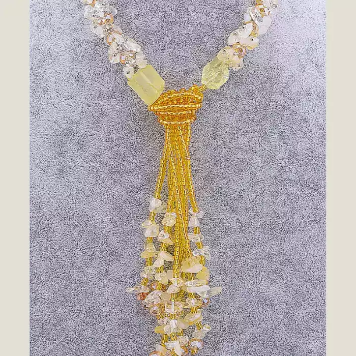 🏷️️ Намисто Цитрин 74 см ss_69276