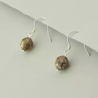 Сережки петля Хрізоколла (срібло 925 проба)