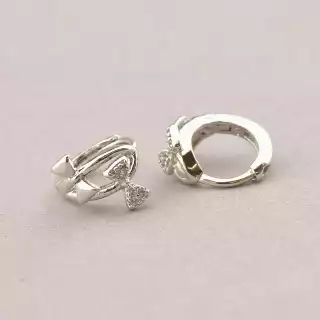 Сережки кільця Xuping Фіаніт (родій)