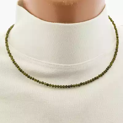 🏷️️ Підвіска Обсидіан (42 см, карабін, грань, сірий, срібний) F-104958