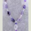 🏷️️ Намисто Гірський кришталь, Аметист 53 см F-58383