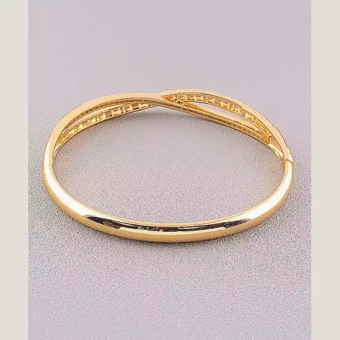 🏷️️ Браслет шарнірний Xuping Фіаніт 17 см (позолота 18к) ss_58622